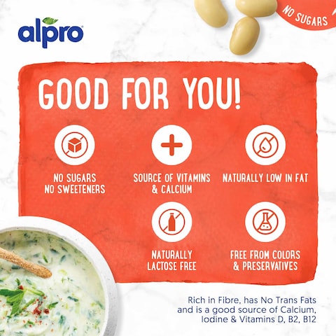 Alpro Soya Unsweetened Drink, 100% Plant-Based, Lactose &amp; Dairy Free  1L