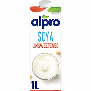 Alpro Soya Unsweetened Drink, 100% Plant-Based, Lactose &amp; Dairy Free  1L
