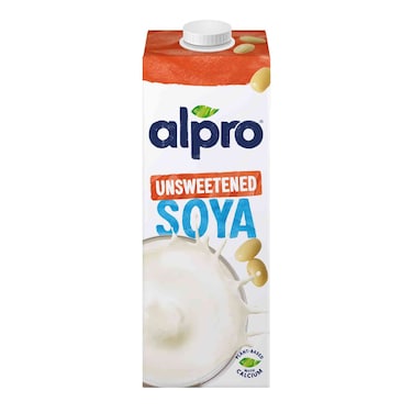 Alpro Soya Unsweetened Drink, 100% Plant-Based, Lactose &amp; Dairy Free  1L