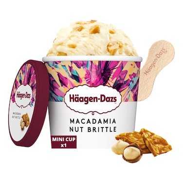 Haagen-Dazs Macadamia Nut Brittle Flavoured Ice Cream Mini Cup, 100ml