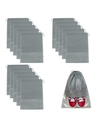 Pieces Dust Proof Travel Shoe Bags Transparent Drawstring Storage Bag Dustproof Handbag Cover,32 x 44cm