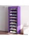 Sulfar 10 Tiers Shoe Rack Storage Box, Foldable Shoes Organizer Cover Shoe Cover Rack, Organizer Storage, Shoe Storage 158cm X 60cm X 30cm (Purple)