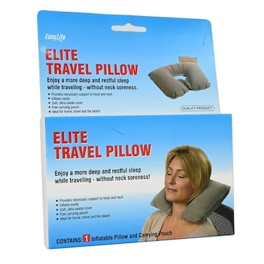 Elite Travel Pillow Support Neck and Head Soft Ultra Suede Cover for Travel Home and Beach