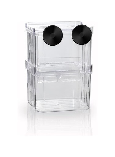 boxtech Breeding Box for Fish Tank, Aquarium Hatchery Incubator Breeder Box, Isolation Divider Hatching Boxes for Small Baby Fishes Shrimp Clownfish and Guppy(7.9x6.9x10.8 cm)