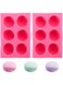 Hedume 2 Pack 6-Cavity 3D Macaroon Silicone Mold, Macaron Hamburger Baking Molds, Perfect for Candle, Muffin, Cake/Cupcake Decorating, Mini Soap, Bath Bomb