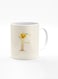 Designer Printed Coffee Mug 11oz Ceramic Personalised Gift Mugs Cup Custom Monogram Initial Letter Floral Pattern Alphabet F (Albescent White)