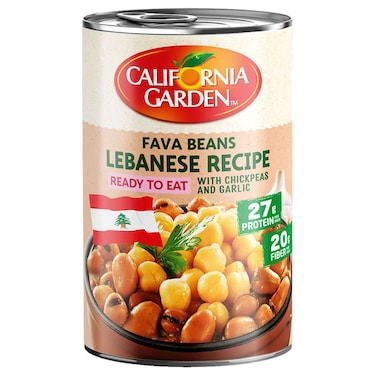 California Garden Lebanese Recipe With Chickpeas And Garlic Fava Beans, 450g