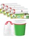 Premium OXO Biodegradable Drawstring Garbage Bag, 60 Bags, 60x81cm, White, Heavy Duty Leak Proof Lavender Scented Trash Bags for Home and Office Use