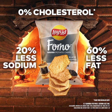 Lay&#39;s Forno Black Pepper Potato Chips 170g