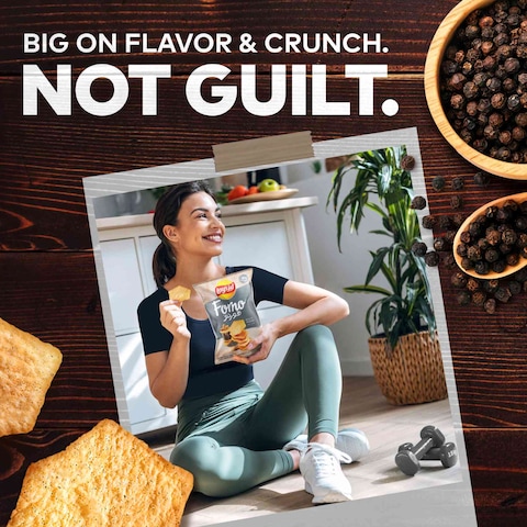 Lay&#39;s Forno Black Pepper Potato Chips 170g