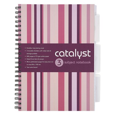 Catalyst 3 Subject A4 Size Twin Wire Notebook, 240 Sheet