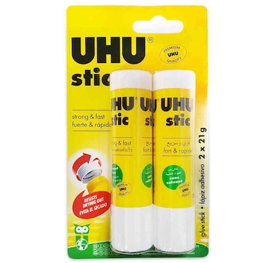 يوهو إصبع صمغ ملون 21 غرام 2 قطعة - أبيض