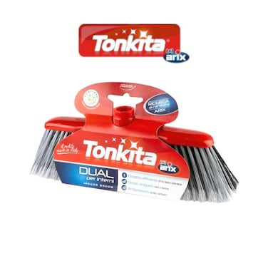 Tonkita Dual Indoor Broom without Stick - Double Efficiency for Ultimate Cleanliness