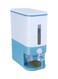 Large-Capacity Rice Storage Box White/Blue 43x33x10cm