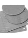 4basix Silicone Trivet Mats, 4Pcs Easy to Wash &amp; Dry Multi- Purposed Drying Hot Pads for Kitchen Heat Resistant, Non-Silp Durable Honeycomb Design Potholders for Hot Dishes, Grey