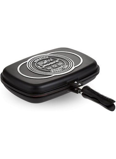 Dessini 36cm Double-Sided Grill Pan   Non-Stick, Flip Pan for Even Cooking   Multipurpose Grill, Fry, Roast, and Saut&eacute; Pan for Gas &amp; Electric Stoves