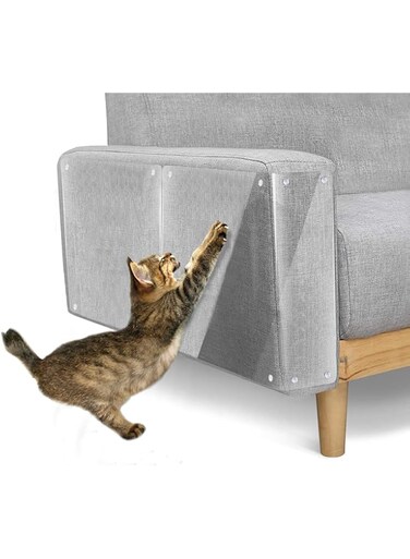 DFLLLO Cat Scratch Furniture Protectors, Sofa Cat Scratch Protector, 16Packs Cat Scratch Deterrent Training Tape-, Protecting Couch, Door from Pet Cat Dog Scratching Guard