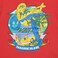 T-Shirt Featuring Vibrant Sunset Paradise Island Design ID1811 (Color: Red) (Size: 7-8 Years)