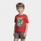 T-Shirt Featuring Vibrant Sunset Paradise Island Design ID1811 (Color: Red) (Size: 7-8 Years)