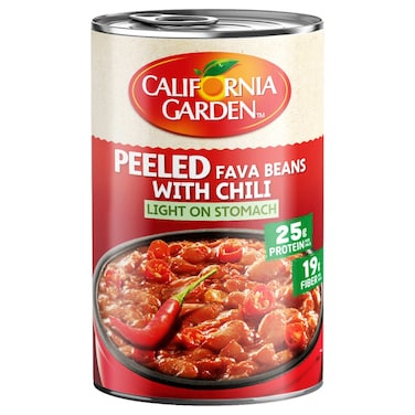 California Garden Peeled Fava Beans with Chilli, 450g