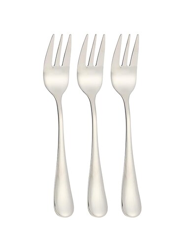 Vague Plano Stainless Steel Cake Fork 3-Piece