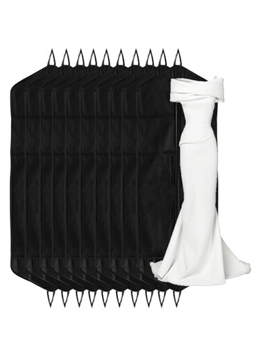10 pcs long garment bag waterproof long dress cover, dust proof, damp proof, breathable and foldable Long dress garment bags Garment bag travel for abaya bags Garment cover bag 165 * 60