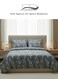 Home Queen Size 6-piece Set (1 Duvet cover - 200*230cm.; 1 Flat sheet - 230*250cm.; 4 Pillow covers - 50*75cm.; ) Grey Yellow Branches Print Pattern