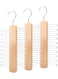 3 Pcs Wooden 20 Bar Tie Hanger - Coat Scarf Belt Rack Storage Organiser