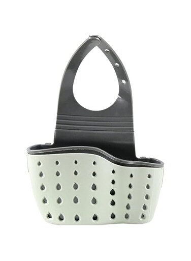 Dubai Gallery Sink Shelf Double Decker Hanging Basket Off White/Grey