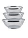 Piece Colander Set - Stainless Steel Mesh Strainer Net Baskets with Resting Base - 11" 5 Quart, 9.5" 4 Quart and 8.5" 3 Quart - Strain, Drain, Rinse, Steam or Cook