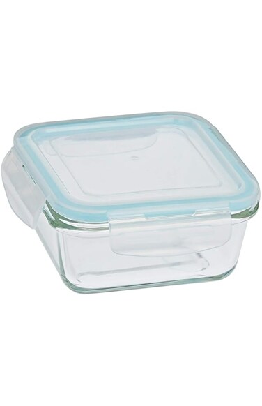 Taliona TL2213350 Borosilicate Glass Boro Pro Square Food Container, Blue, 570 ml