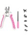 Pet Nail Clipper with Nail File, Stainless Steel Cat Nail Clipper, Professional Dog Nail Clipper with Safety Lock and Protective Guard, for Puppies Kittens (Pink)