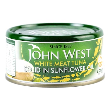 John West White Meat Tuna Solid in Sunflower Oil, 170g
