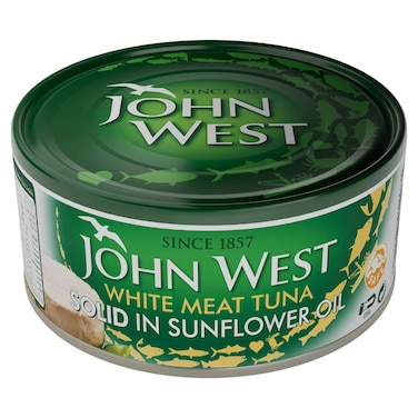 John West White Meat Tuna Solid in Sunflower Oil, 170g