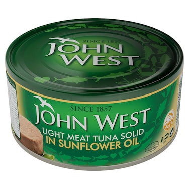 John West Light Meat Tuna Solid in Sunflower Oil, 170g