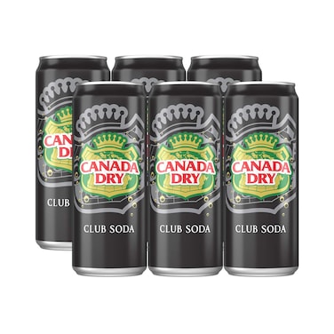 Canada Dry Club Soda Non-Returnable Bottle 330ml Pack of 6