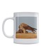 Falcon Printed Mug White/Brown/Blue