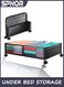 Under Bed Storage Containers with Wheels, Under Bed Shoe Storage Organizer Drawer, Tool-free Assembly Metal Storage Containers for Bedroom Clothes Shoes Blankets