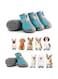 Dog Shoes, 4 Pcs Size 2 Anti-Slip Breathable Waterproof Dog Booties, Boot Paw Protector for Small Dog, Dog Hiking Shoes with Reflective Adjustable Strap Zipper, Puppy Shoe for Hot Pavement Winter Snow