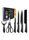 HOOR IMPEX Kitchen Knife Set 6-Piece Stainless Steel Kitchen Knife Set, Non Slip Handles, Sharp Chef Knives for Home and Restaurant Use