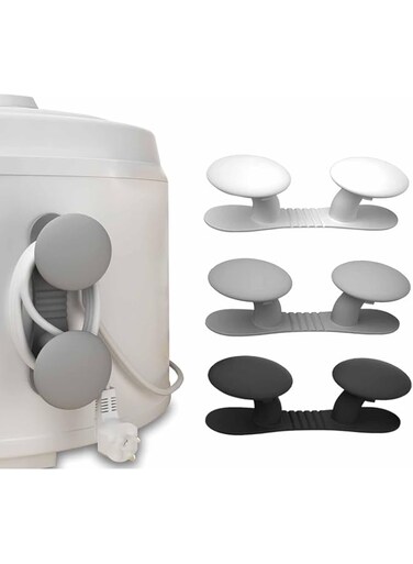 Tazweeq Cord Holder for Kitchen Appliances, Cord Wrapper, Adhesive Cable Manager for Air Fryer, Mixer, Toaster, Coffee Maker (3-Piece Set)