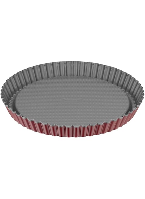 ORIGINAL KAISER &quot;Classic Plus Flan Pan, Steel, Red/Silver, 28 x 28 x 8 cm