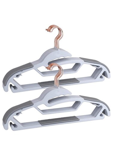 20 Pack Heavy Duty Plastic Hangers, 0.2 Inches Thick, Non-Slip Design, 360&deg; Swivel Hook, Ideal for Bedroom Closet, Shirts, Pants, and Coats, Space-Saving Organization