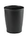 iDesign - 93437 iDesign Kent Plastic Wastebasket, Small Round Plastic Trash Can for Bathroom, Bedroom, Dorm, College, Office, 8.25" x 10", Black