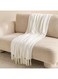 Box Lavish Plush Throw Blanket - White - 130x180 cm