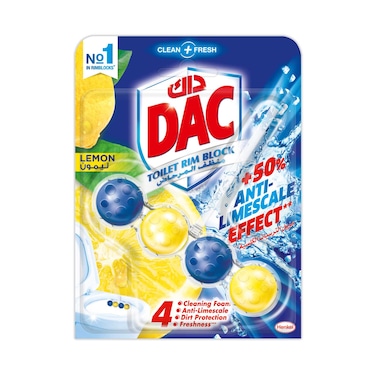Dac Clean And Fresh Toilet Rim Block Lemon 50g