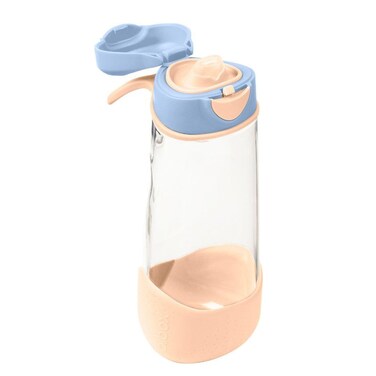 Sport Spout Drink &amp; Water Bottle   Easy Grip Bottle and Leakproof Lid   Cool Modern Child Friendly Design, Tilt and Sip   600ml/20(feeling peachy)