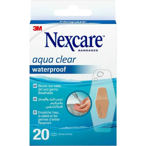 3M Nexcare Waterproof One Size Bandages Brown 20 count