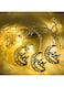 AUTOYSUR String Ramadan Lights, 20 LEDs Eid Moon Star Lantern Lights, EID Fairy String Lights,Battery Operated for Ramadan Decoration for Home Party Supplies (Moon)