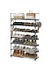 U-HOOME Shoe Rack, Shoe Organizer, Metal Shoe Storage Organizer,Shoe Cabinet Narrow Standing Stackable shoe shelf Space Saver Shoe Rack For Entryway, Hallway And Closet (7 Tier)